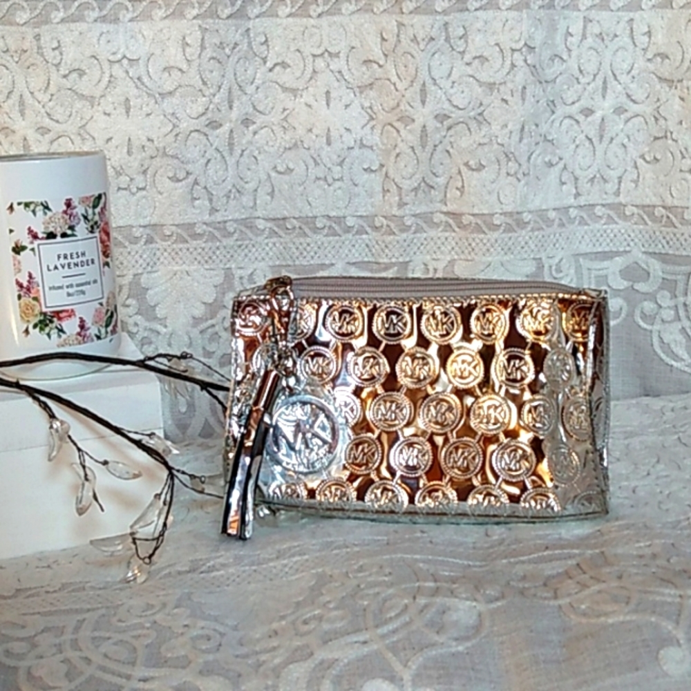 🤍 Michael Kors 🤍 make up travel bag, chrome, small